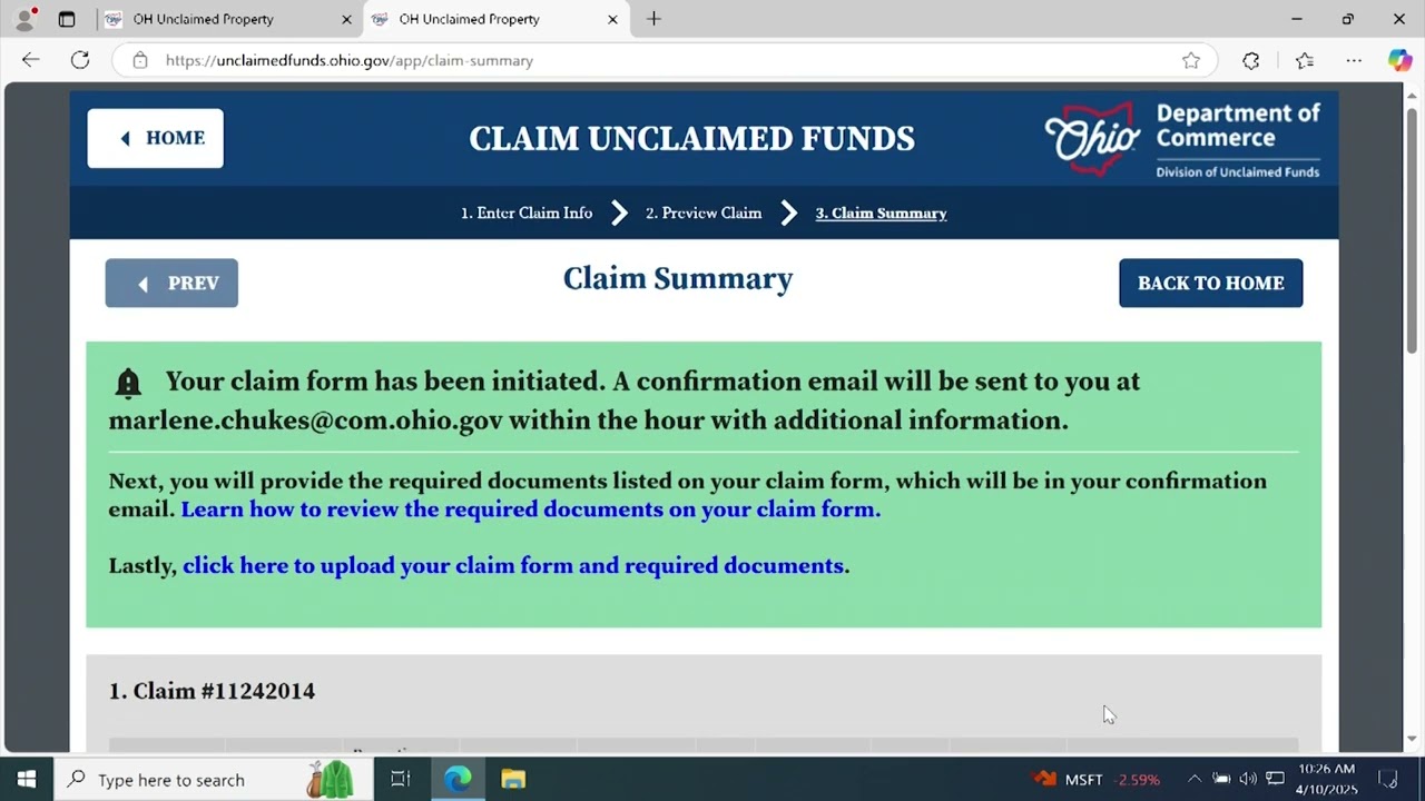 Watch our Demo on How to Claim Your Ohio Unclaimed Funds