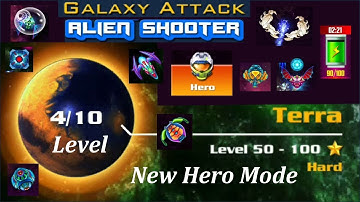 Galaxy Attack Alien Shooter | New Hero Mode | Terra Level 4 |  Tips Tricks For Game Players