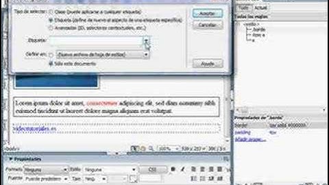 parte 2 DreamWeaver cs3 - DIV y CCS videotutoriales.es