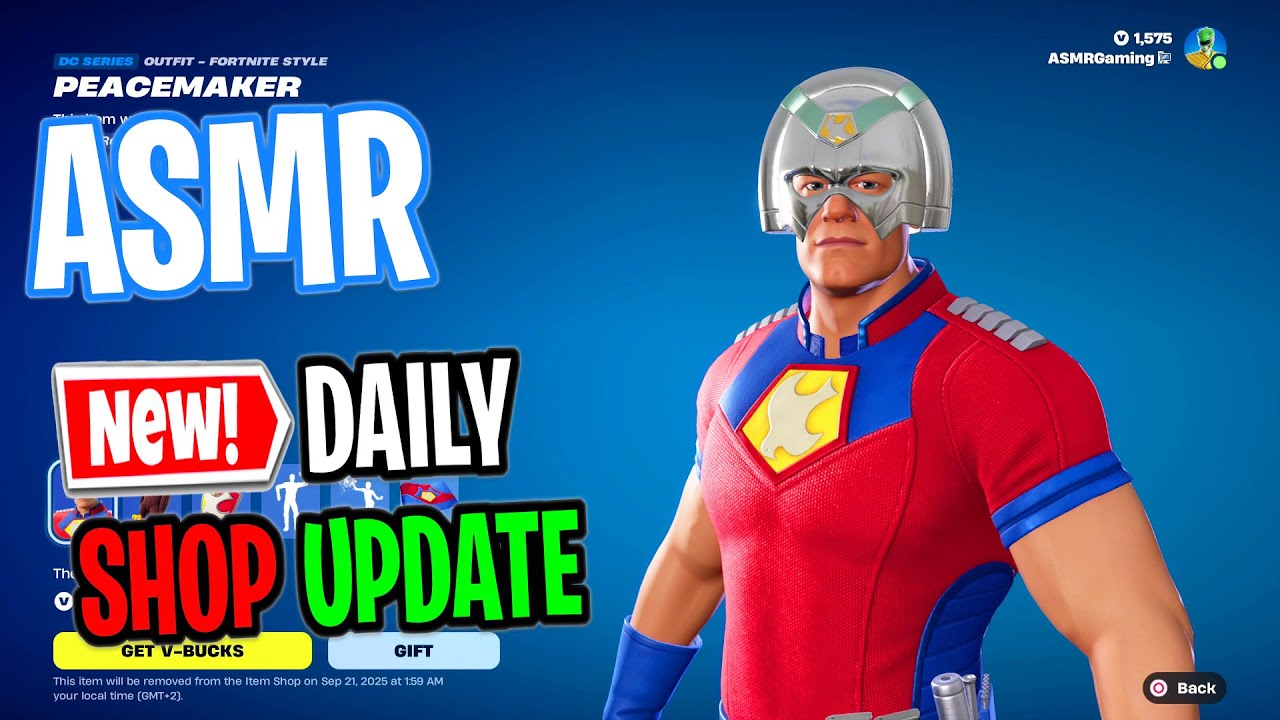 ASMR Fortnite Shop NEW Peacemaker Skin! Daily Update Today 🎮🎧 Cozy ...