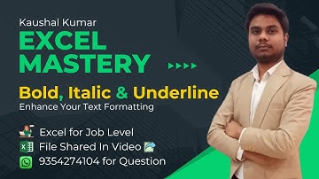 Mastering Bold, Italic, and Underline in Excel: Enhance Your Text Formatting