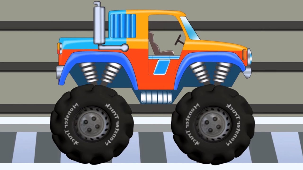 Monster Truck Car Wash - Car Wash For Kids and Toddlers - video