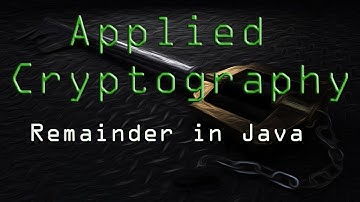 Applied Cryptography: Remainder in Java