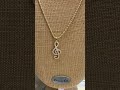 GovDeals: Gorgeous, CZ, 24k Gold, Music Pendant, W/4MM, 24 I