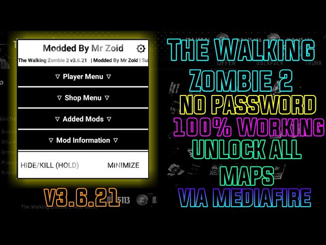 The Walking Zombie 2 Mod Menu | Via MediaFire | Mr Zoid