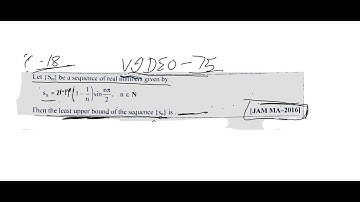 IIT JAM MATHEMATICS | Sequence | Example on bounded sequence | VIDEO 75