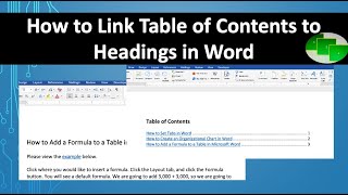 How to Link Table of Contents to Headings in Word screenshot 4