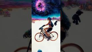 Trippy Burning Man bike ride  #burningman #aiart #ai