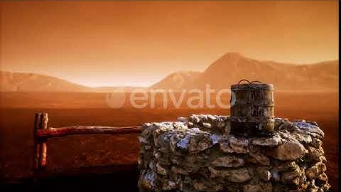 Old Stone Water Well in the Desert | Motion Graphics - Envato elements