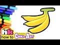 How To Draw Bananas For Kids | Drawing and Coloring | Chiki Art | HooplaKidz How To