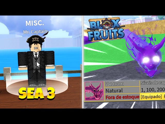 Peguei TODAS AS FRUTAS COMUNS DO BLOX FRUITS no 3 sea. Roblox. 