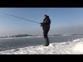 Зимний спиннинг! Москва река, Чулково, рыбалка на спиннинг в -20!!! От нуля ушёл)))