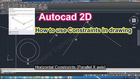 How to use Constraints command in Autocad 2D drawing - Autocad Tutorial