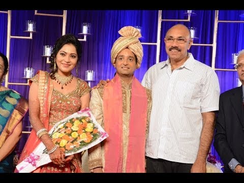 Anchor Ramya  Aparajith Wedding Reception  Sathyaraj  Y Gee Mahendra  S Ve Sekhar   BW