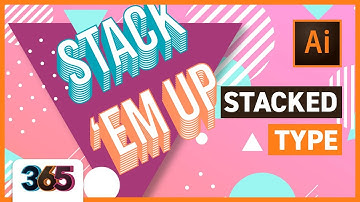 Stacked Type | Illustrator CC Tutorial #214/365