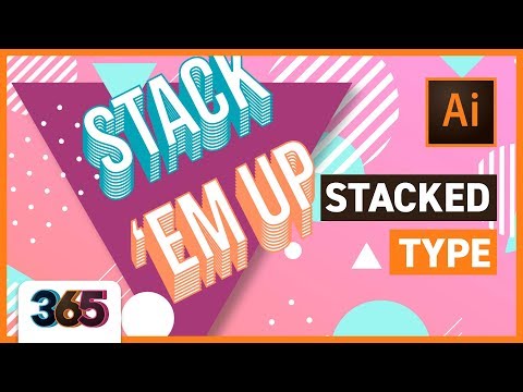 Stacked Type | Illustrator CC Tutorial #214/365