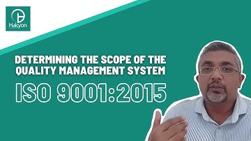 Determining the scope of the quality management system| ISO 9001:2015 | English