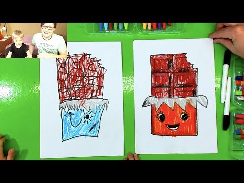 Видео: Как нарисовать ШОКОЛАДКУ кавайную няшную для детей