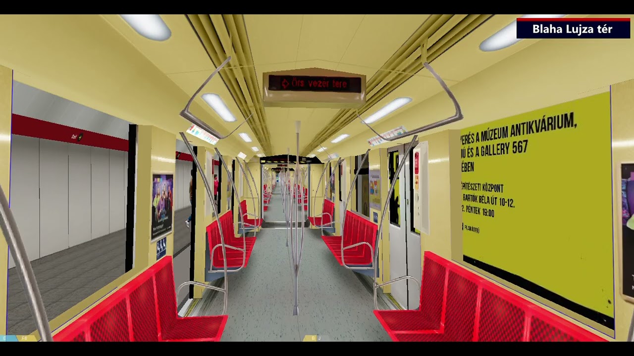 OpenBVE (Így állok az ALSTOM metrószerelvényemmel) 475-479 ÖRS VEZÉR  TERE - SZÉLL KÁLMÁN TÉR