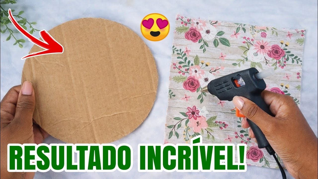 IDEIA BELÍSSIMA COM PAPELÃO E TECIDO VOCÊ VAI CORRER PRA FAZER