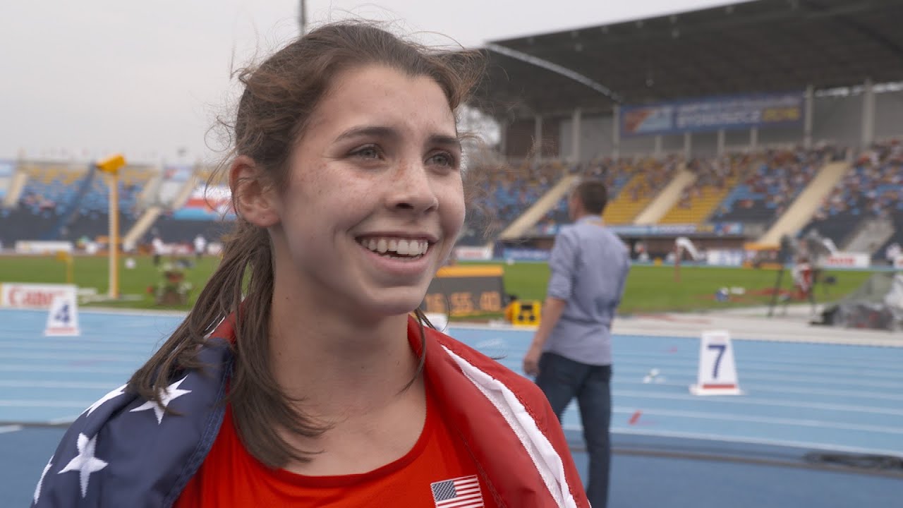 IAAF WU20 Championships Bydgoszcz 1500m Women Bronze Christina ARAGON ...