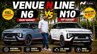 Hyundai Venue N Line N6 vs N10 Comparison 🔥 | Price, Features, Engine, Interior, Exterior & Verdict