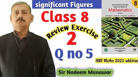 Class 8 Review Exercise 2 Q no 5 NBF Maths  federal  board New Book 2022  Sir Nadeem Munawar