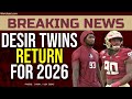 BREAKING: Desir twins TO RETURN TO FSU Football in 2026 | Florida State Football | Transfer Portal