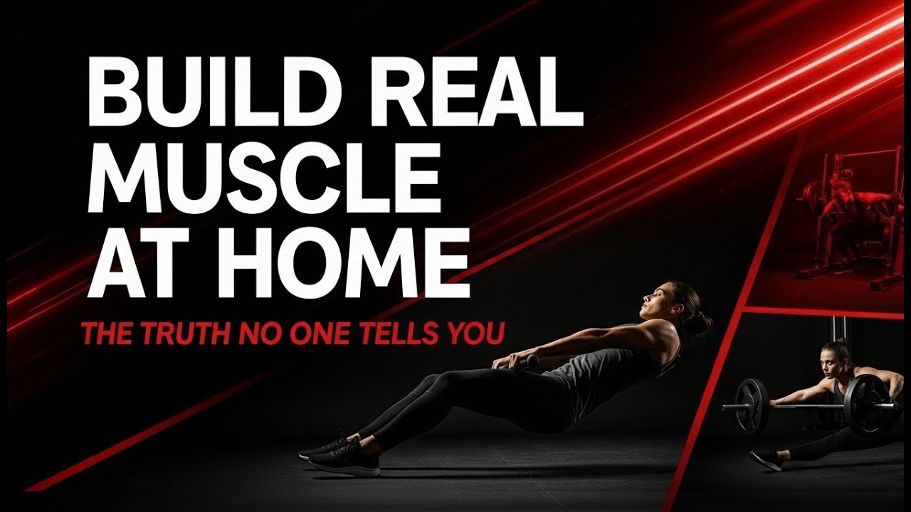 How to actually build muscle at home (no weights) - YouTube