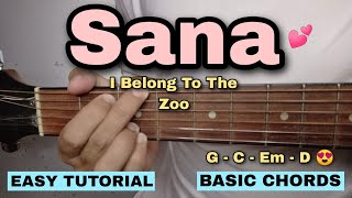 Sana Guitar Tutorial - I Belong To The Zoo (EASY CHORDS)