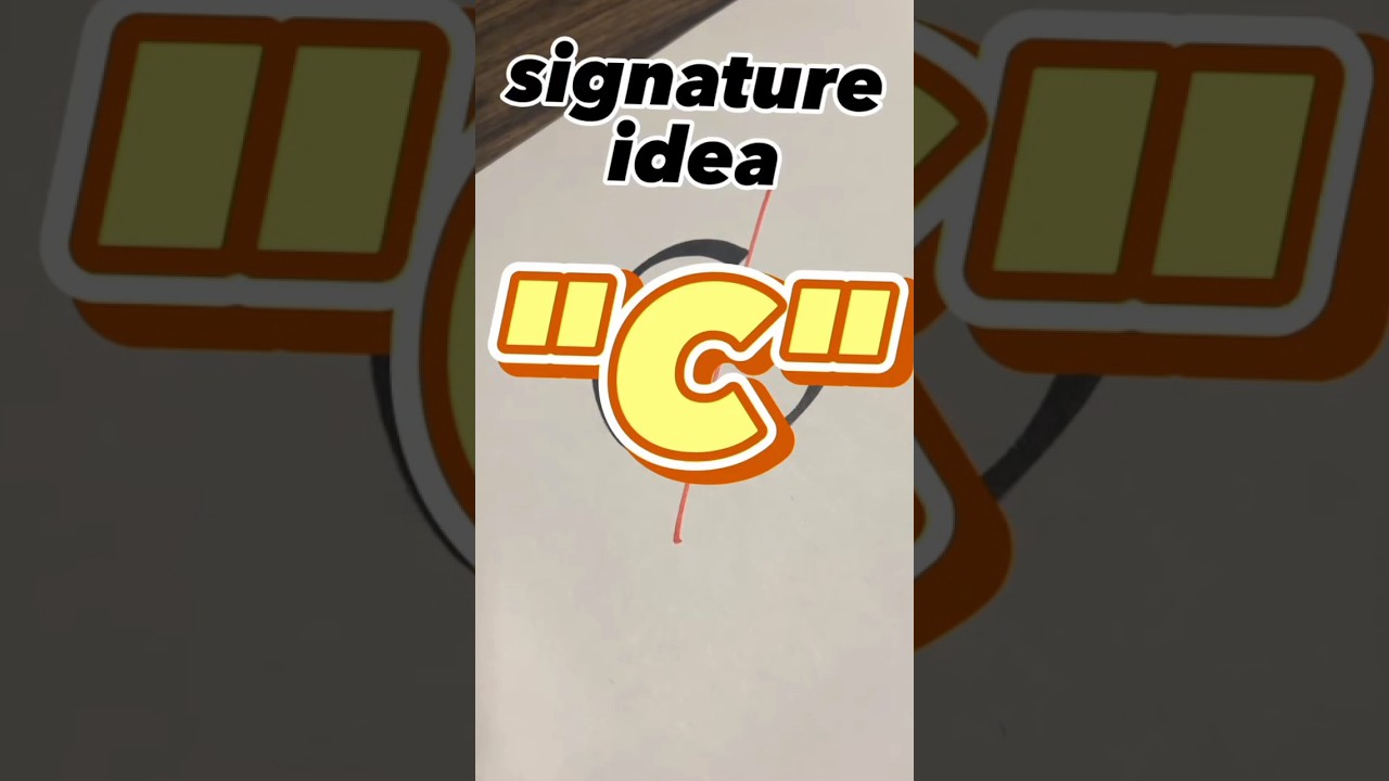 Letter C signature #shorts #signature #satisfying #letter