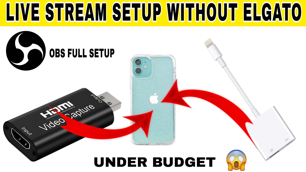 Setup iPhone for Streaming without Elgato or any other HDMI capture cardOBS Full Setup