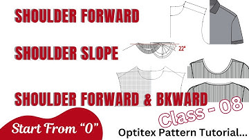 SHOULDER FORWARD & BKWARD || SHOULDER FORWARD || SHOULDER SLOP IN DEGREE ||OPTITEX TUTORIAL ||