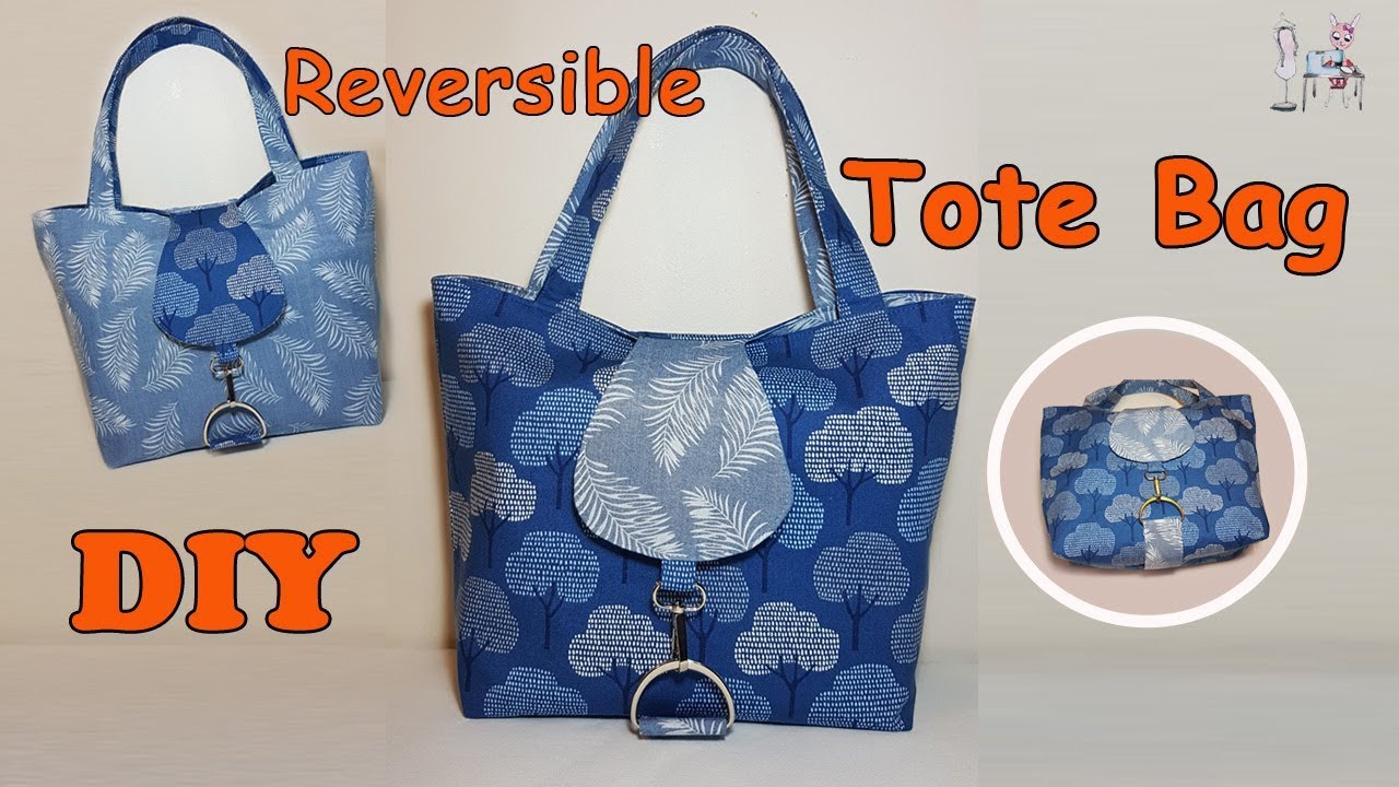 TOTE BAG | TOTE BAG TUTORIAL |REVERSIBLE BAG | HANDBAG | DIY BAG | BAG ...