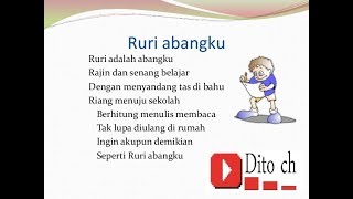 Lagu Tematik Ruri Abangku Kelas 1 Youtube