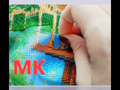 МК вышивка бисером в 2 прокола