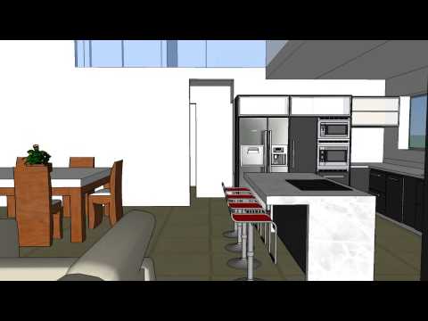 Interior living comedor cocina doble altura alternativa 1 youtube Cocina living comedor