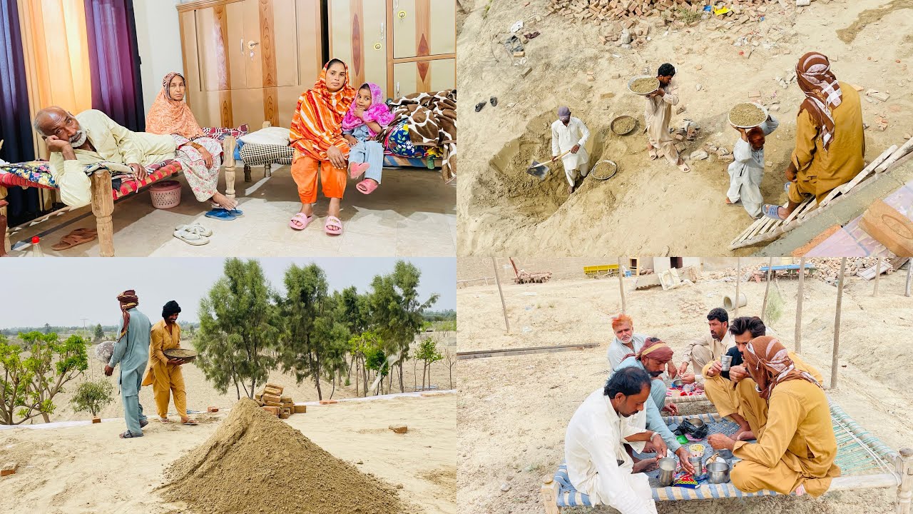 Ghar Ki Chaat Pey Marble Lagna Ki Tayari 