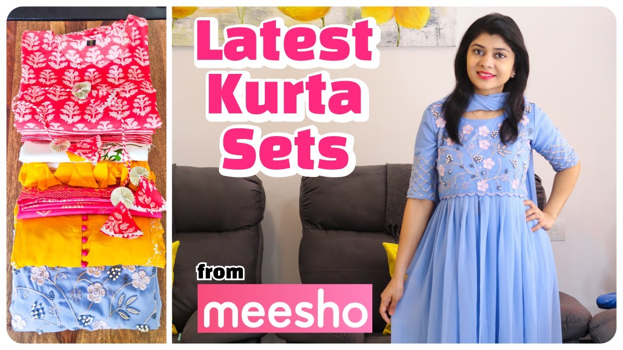 Meesho Festivewear Kurta Sets/ Kurtas Haul Meesho Anarkalis, 58% OFF