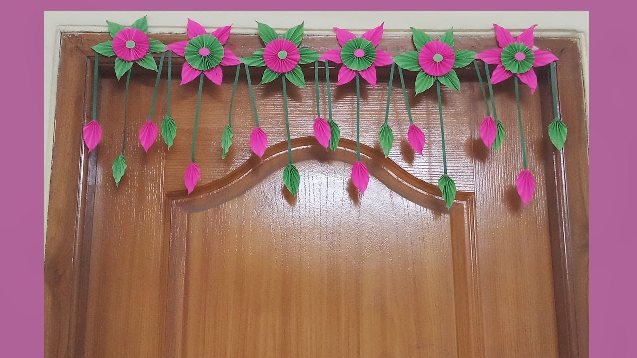 DIY Very Easy Handmade Door  Hanging Toran Paper Craft 