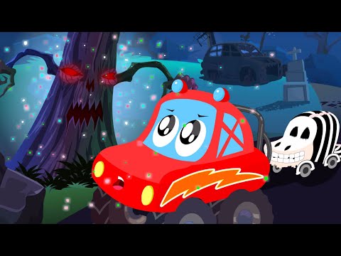 little red car | Halloween tree | scary car song for children