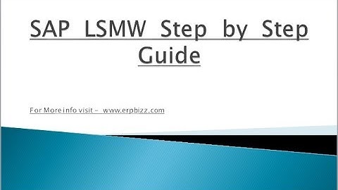 SAP LSMW Material Master Creation by Direct input recording