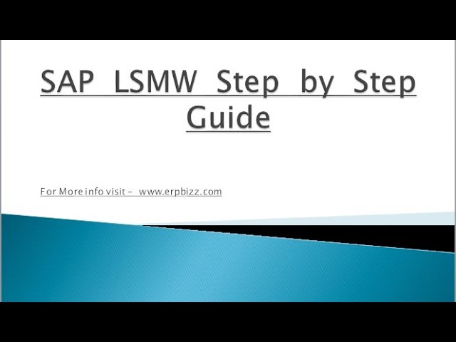 SAP LSMW Material Master Creation by Direct input recording class=