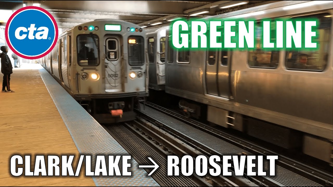 Let's Ride the CTA Green Line from Clark/Lake to Roosevelt - YouTube