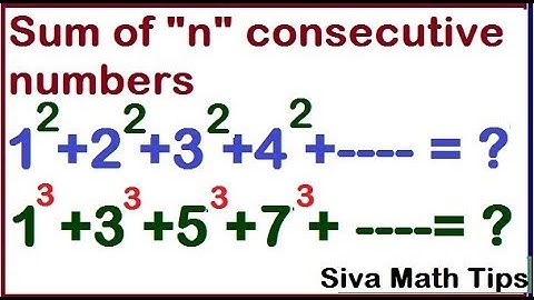 Sum of “ n” consecutive numbers of natural, even and odd |  square and cube of natural, even and odd