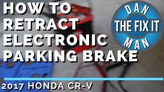 HOW TO RETRACT AN ELECTRONIC PARKING BRAKE  DIY EASY METHOD TO WIND BACK REAR BRAKE CALIPER W MOTOR