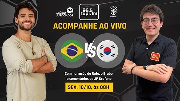 BRASIL 5 x 0 COREIA DO SUL - Amistoso Internacional - 10/10/2025 - AO VIVO