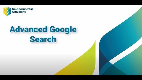SCU Library - Advanced Google Search