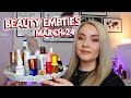 Beauty empties  skincare  makeup reviews  march 2024  miss boux