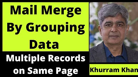 How to Mail Merge By Grouping Data Easily Multiple Records on Same Page